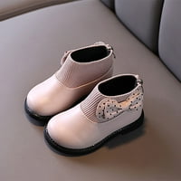 Ketyyh-Chn Djevojke Boots Dječji devojke čipke na otvorenom Komforne kožne čizme Pink, 29