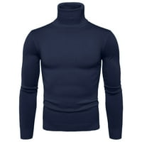 fvwitlyh crno obrezani džemper muški interlock pleteni češljani pamučni super-meki euro dizajn skijaški