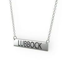 Lubbock ženski bar privjesak ogrlica od sterlinga