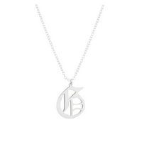 Keusn English Privjesak ogrlica za žene srebrne ogrlice od nehrđajućeg čelika A Z abeceda Početne ogrlice