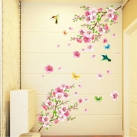 Veliki cvjetni cvjetni cvjetni leptir naljepnice zida naljepnica Art naljepnica Domaći dekor ružičasta