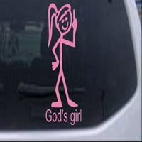 Gods Girl automobil ili kamion prozor za laptop naljepnica za laptop ružičasta 2,3na 4in