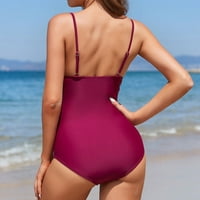 Žene kupaćih kostima dqueduo seksi jedno rame Bikini Solid Sexy izdubljeni kupaći kostim bikini setovi