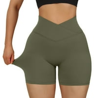 Adviicd kratke hlače Yoga hlače Žene Žene Duge kratke hlače Visoki struk trčanje Bermuda kratke hlače