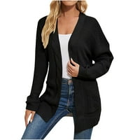 Ženske jakne klirence Klint Cardigans Labavi Slouchy Wrap Chunky Dukseri kaput zimska jakna od pune