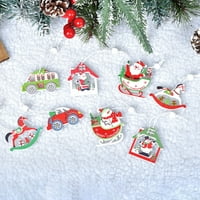Dianhelloya set Christmas Tree Charm jednostavan za objesiti ulov finog izrade izvrstan ukrasni automobil