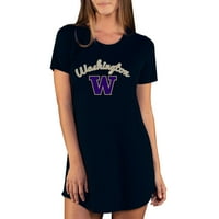 Ženski koncepti Sport Black Washington Huskies Marathon Nightširt