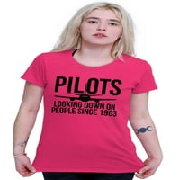 Gledajući dolje na ljude pilot ženska majica dame marka marka Mc