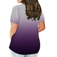 KRATKE RAGLAN košulje za žene Women Plus veličine za žene Ljeto cvjetni print Tunic Spring Tops Crewneck