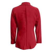Baberdicy Jacket Blazer ženske pune boje casual dugih rukava malih rukava, tanak gornji kaput jaknu