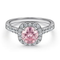 Toyella Sterling Silver Ring Ženski Opal Ring Ring Red Corundum Color Circon Ring Inde Finger Ring Light