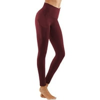 Labakihah joga hlače sa džepovima za žene ženske utežne elastične brze suho čvrste džep joga hlače fitness