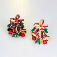 Delificirano božićno drvce Santa čizme Snowman Bell Brooch šal ovratnik rever pins božićni broš djevojka