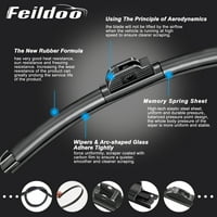 Feildoo 26 + 18 oštrice brisača vjetrobranskog stakla Fit za Kia Sedona + Premium hibridna zamjena za