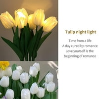 Punjiva LED tulip noćno svjetlo simulacijsko cvijeće za imitaciju paketa za imitaciju lampe Noćni masioni - šampanjac