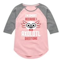 Instant poruka - Smart Axolotl Pitanja - majica za mališana i mlade Raglan grafička majica