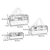 Hait ženski kozmetička torba top ručka šminkaste torbe set prozirni prenosni organizator putovanja Veliki