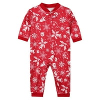 Vrijeme i trupe, božićne pidžame za porodičnu opremu, sin kćeri setovi, meka, crvena, nova slatka i