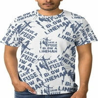 Lineman uštedite osigurač - puhajte linejnu žensku casual kratkih rukava Top majica Funny Muška majica