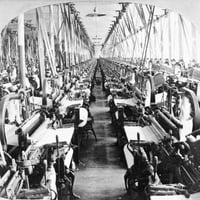 Tekstilni mlin: Power Threads. NPOWER Trpjela u tekstilnom mlinu u Fall River, Massachusetts. Stereograf, C1900. Poster Print by