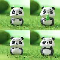 Grandst Birch Panda Figuri Crtani izvesni kasting bajki vrt panda minijaturna dječja igračka slatka