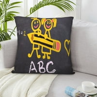 Dekorativni jastuk za bacanje natrag na školu ABC kauč kauč na kauču na kauču ukrasni pletenice za dnevnu