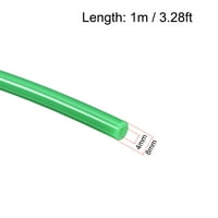 Uxcell 0,16 '' 0,31 '' 3,3ft cijevi cijevi cijevi cijev za cijev za zrak za prijenos pumpe silikonska zelena