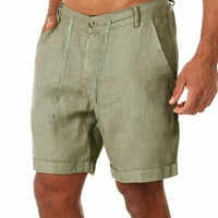Muške hlače Modni muškarci Pamučne posteljine casual pantalone Dugmad za spajanje džepova od struka kratke hlače Fragarn