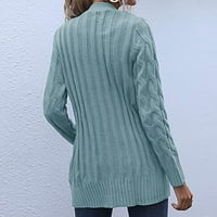 Ženski pleteni kardigani labavi šljački preveliki omotač Chunky džepne džempere