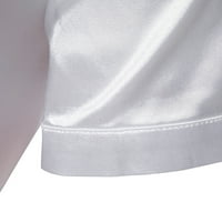 Lenago Muške polo majice Solidna majica s kratkim rukavima s kratkim rukavima, pulover za bluzu, pulover