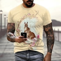 Muški majice Ljeto Uskršnji modni majica Casual 3D digitalni tisak