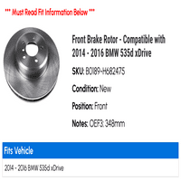 Prednji rotor kočnice - kompatibilan sa - BMW 535D XDrive 2015