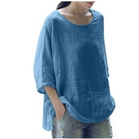 Plus veličine za žene Radne kratke rukave Bluze Regularne fit t majice Pulover tinejdžeri vrhovi čvrstih