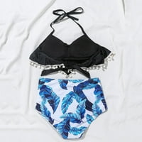 Bikinis kupaći kostim sportskih grudnjaka u stilu čipke plave s
