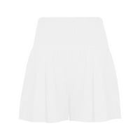UmFun gaćice za žene, šetnice vježbanja, ženske pune boje casual ljeta visokih struka kratke hlače bijele