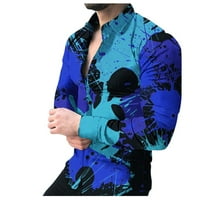 Košulje za muškarce Casual Tie-Dye Ispisano modno rever dugme Down Cardigan Posebna labava radna mena