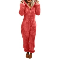 Aoochasliy ženska spavaća odjeća za spavanje Božićno čišćenje zimska plišana odjeća toplo jele sued