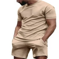 Capreze muns odijelo majica i kratke hlače kratki rukav set trenerka set lounge pjs setovi dvije domaće odjeće Khaki M