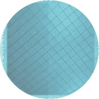 Ahgly Company u zatvorenom okruglom uzorkovima plave ivy plave površine, 7 'runda