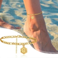 Wendunide ukrasi, ženski lanac za noga Jednostruki sloj heksagoni Anklet nakit Anklet početne narukvice