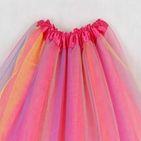 Baby Girls Rainbow Tutu suknja Tulle Ballet Suknja Toddler Kids Baby odjeća Višebojna odjeća Vruća ružičasta