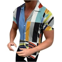Muški vrhovi muški ljetni modni kratki rukav casual majice dugi rukavi džemper s dugim džemper za bazu