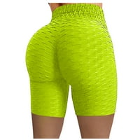 Pgeraug pantalone za žene naborana visoki struk rastezljivi za trčanje fitness biciklističke hlače joga