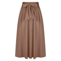 Mrat mini suknje za žene ženske elegantne visoke strukske suknje sa visokim strukom s prednjim čipkama