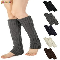 Spencer Womens zimske čarape za čizme toplo pletene kukičane noge toplije preko koljena manžete čarape