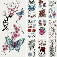 Betterz list modni leptir zmaj cvjetni tjelesni umjetnost privremena lažna naljepnica za tetovaže naljepnica