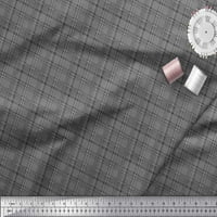 Soimoi Japan Crepe Satin Tkanina PLAJNA Provjera dekornog tkanina od tiskanog dvorišta široko