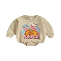 Baby Girl Boy Halloween Clother Crewneck Dukserice Romper bundeve Ispiši dugi rukav labav pulover Bodysuit
