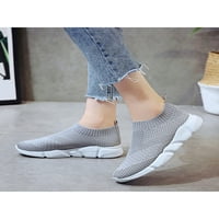Woobrnice Ženske tenisice s čarapama niske gornje lagane pletene cipele za hodanje