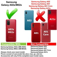 Vibecover tanak futrola kompatibilna za Samsung Galaxy A02S M02S, ukupni pokrov za zaštitu od TPU-a,